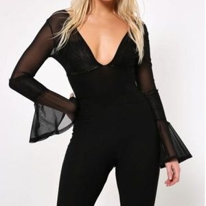 Lace black body suit nwt